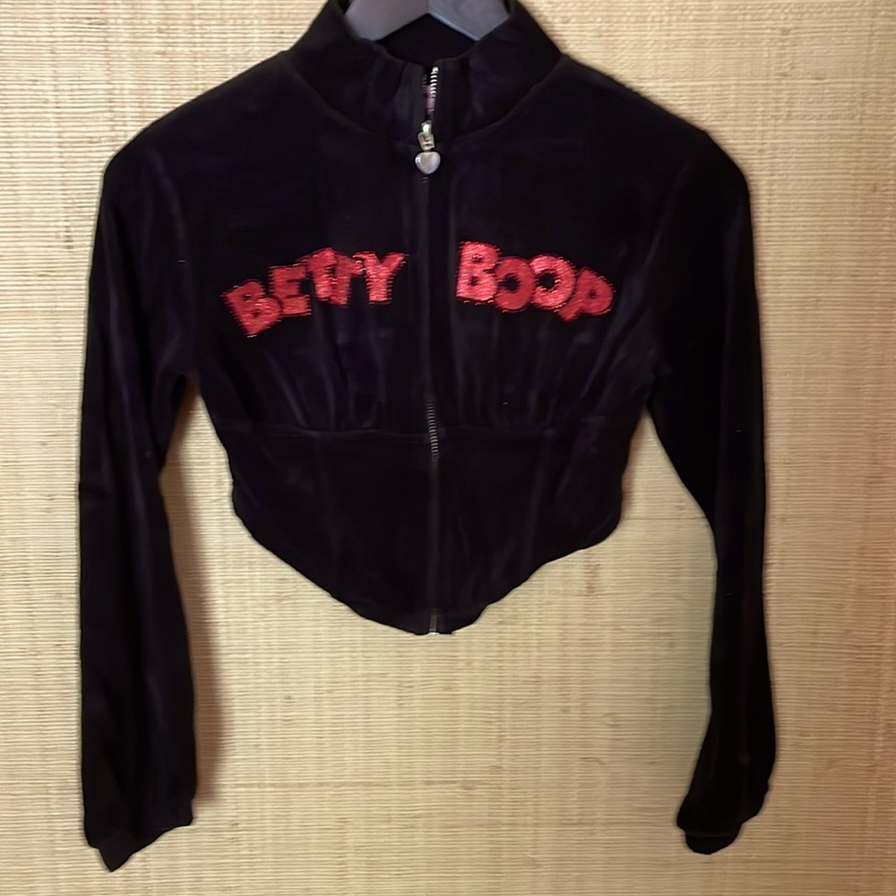 DOLLS KILLx BETTY BOOP black velour jacket